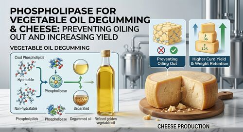 Fosfolipasa para Desgomado de Aceite Vegetal y Queso: Previniendo la Separación de Aceite y Aumentando el Rendimiento