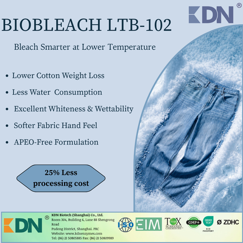 Biobleach LTB-102: Efficient Low-Temperature Bleaching for Cotton