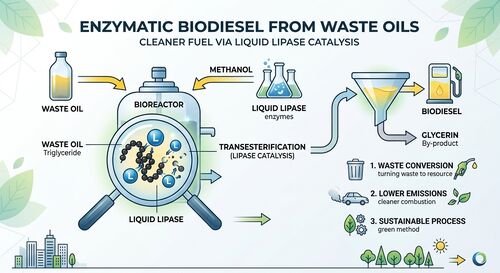 Enzymatic Biodiesel from Waste Oils: How Liquid Lipase Powers Cleaner Fuel Production