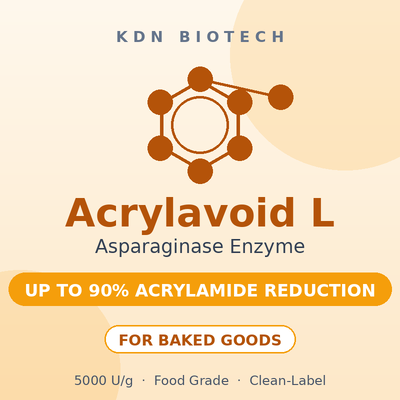Un buen precio. Asparaginasa Enzima Acrylavoid L 5000 U/g Aditivo de Grado Alimentario para Reducción de Acrilamida para Panadería de Pan y Galletas en línea
