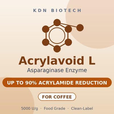 Un buen precio. Asparaginasa Enzimática Acrylavoid L 5000 U/g Aditivo para Reducción de Acrilamida de Grado Alimentario para Granos de Café Tostado en línea